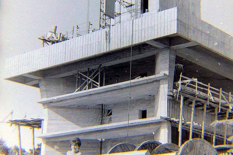 Výstavba televíznej veže Kamzík