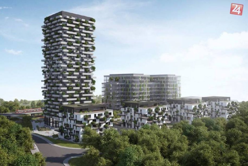 Ilustračný obrázok k článku Veža a byty pri Sade Janka Kráľa: Petržalka ani Hlavné mesto s projektom Green Park nesúhlasia
