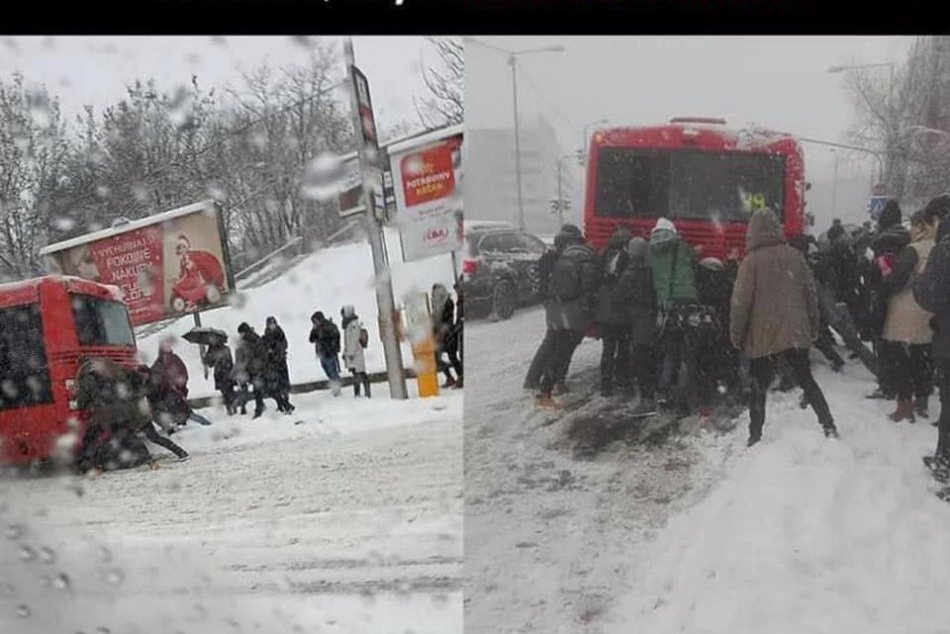 Snehová "kalamita" v Bratislave, humor