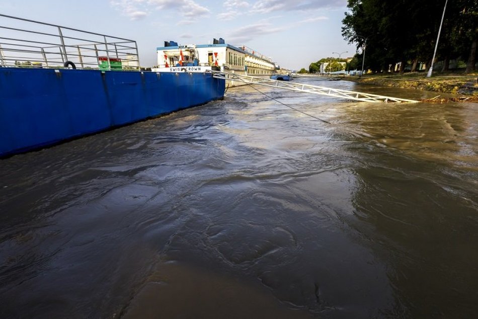 Zvýšená hladina Dunaja 19. 7. 2021